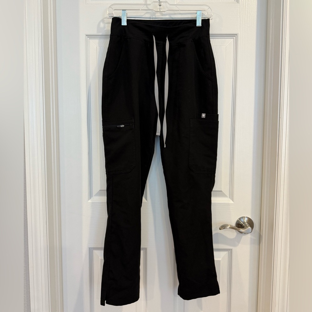Figs Black Scrub pant high waisted yola pant